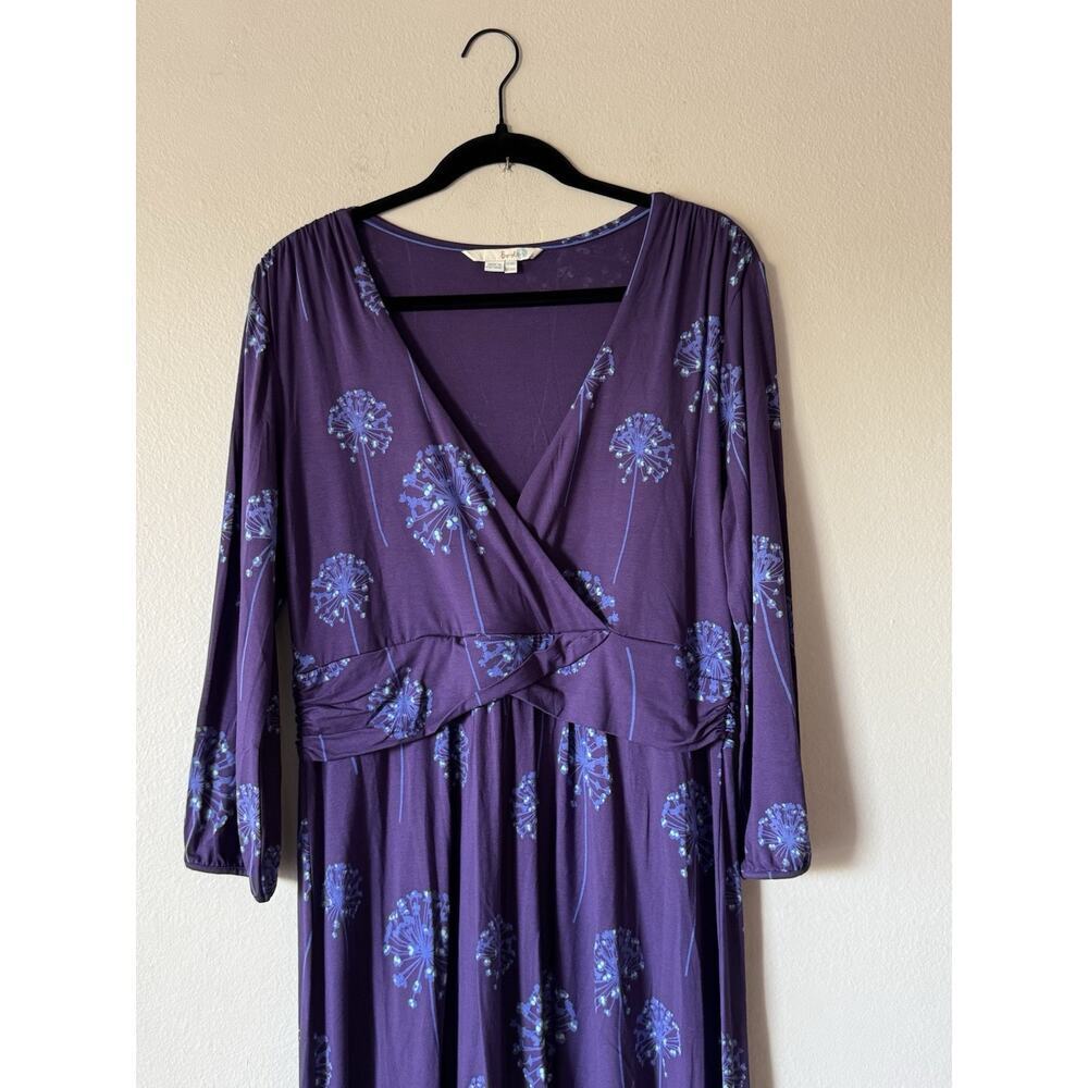 Boden Dress Womens Size 14 Regular Dandelion Edie Faux Wrap Stretch Purple - Picture 3 of 8
